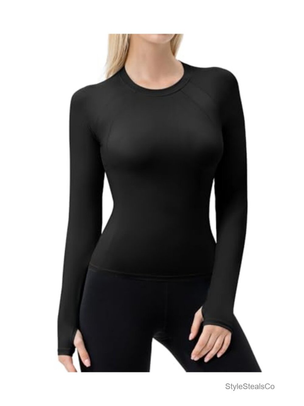 Women's Compression Long Sleeve Shirt Thumbholes Workout Base Layer